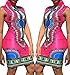 SheKiss Women's Traditional African Print Dashiki Bodycon Sleeveless High Collar Dress