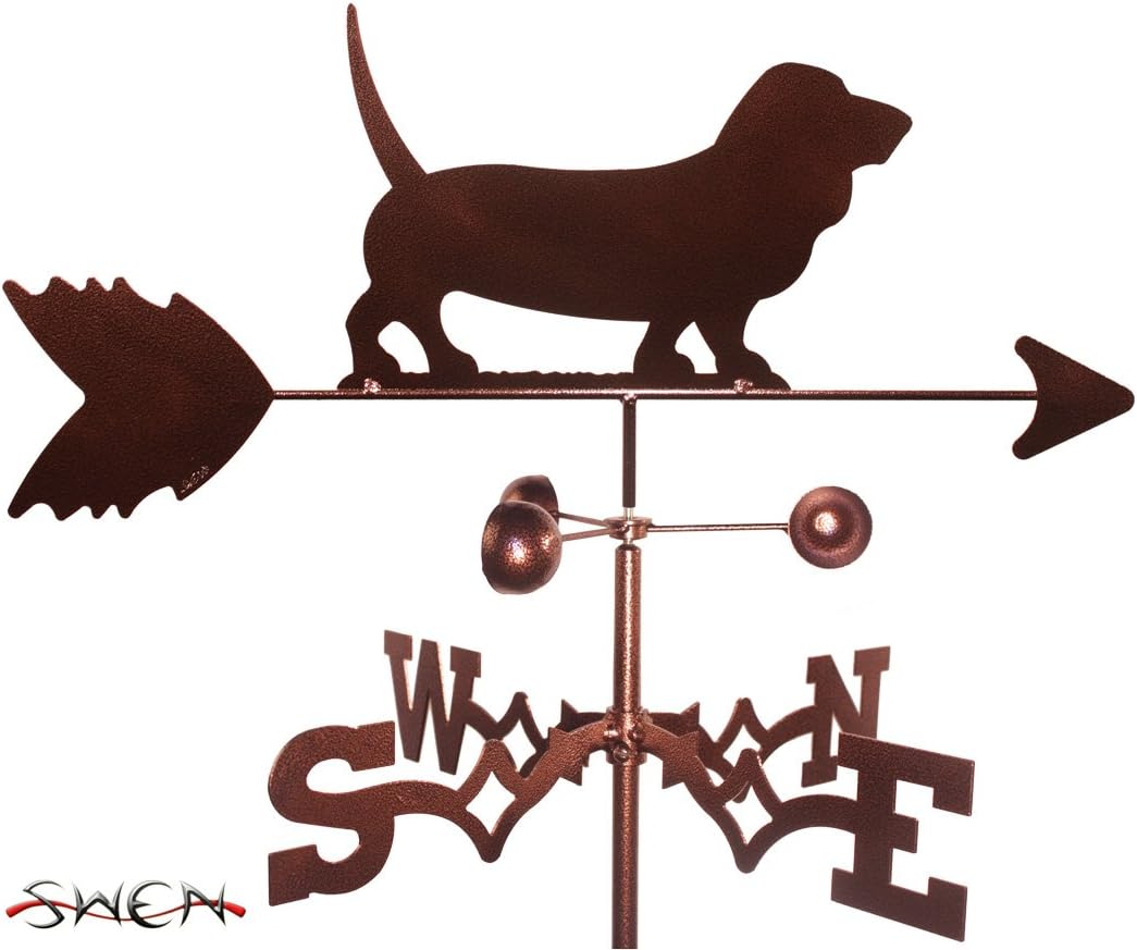 SWEN Products Hand Made Basset Hound Dog Garden Stake Weathervane ~New~