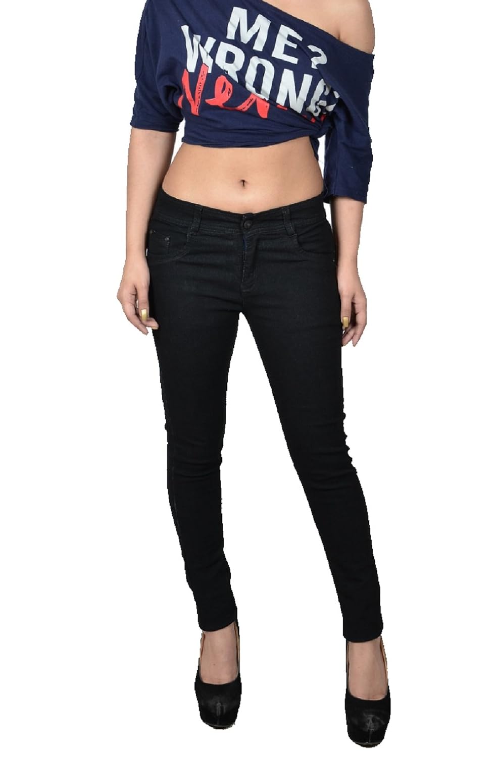 fourgee casual slim fit denim jeans for women
