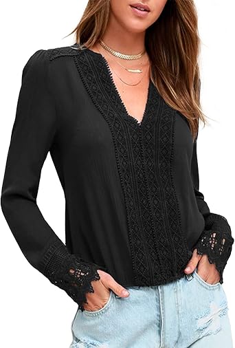 deep v lace top