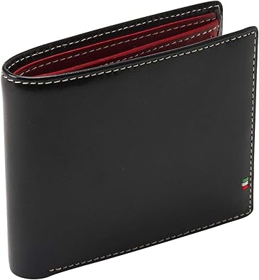 Amazon ゴルベ イタリアンレザー 二つ折り 財布 メンズ スマートモデル 名入れ可 訳あり ブラック レッド 財布
