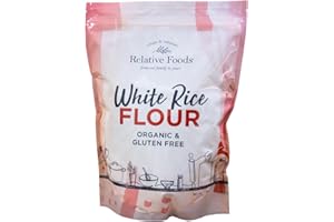 Relative Foods Long Grain White Rice flour gluten Free. (48 oz) - Vegan, Organic White Rice for Healty baking - Unique gluten Free flour - Perfect Baking Flour