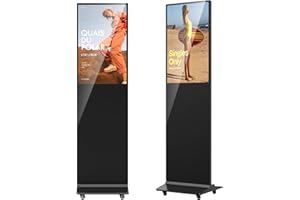 HomeTreeX 32'' Digital Signage Display Smart Android LCD Sign Kiosk Electronic Menu Board Advertising Display Screen Monitor HDMI WiFi USB 2K Media Video Player (Non Touch Screen,Black)