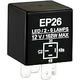 4 pin EP26 LED Turn Signal Flasher Relay Compatible with Jeep TJ Wrangler 1997 1998 1999 2000 Compatible with Dodge Grand Caravan NEON 93-99 56009339 Hazard Warning Relay (Not fit 01-06 TJ Wrangler)