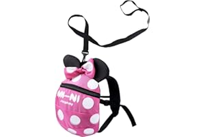 CZSYZCZS Baby Toddler Walking Safety Backpack Little Kid Boys Girls Anti-Lost Travel Bag Harness Reins Cute Cartoon Backpacks with Safety Leash for Baby Toddler Leash for Toddlers Age 1-5 Years (Rose red)