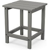 POLYWOOD ECT18GY Long Island Side Table, 18-Inch, Slate Grey