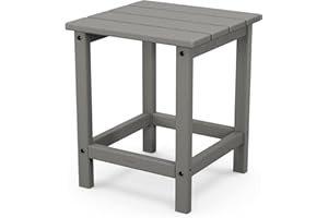 POLYWOOD ECT18GY Long Island Side Table, 18-Inch, Slate Grey