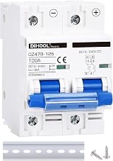 DIHOOL DZ47B 2P 100A DC Circuit Breaker 12-240V MCB DIN Rail IEC60898 GB10936