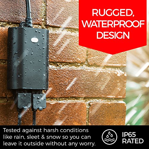 Outdoor ZWave Plug w/Builtin ZWave Repeater Combines a ZWave Outlet & Range Extender in 1