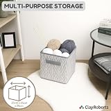 Clay Roberts Storage Cubes Grey Pack of 4 25cm Fabric Boxes view 5
