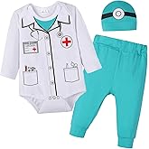 Zusnxaxe Newborn Infant Baby Boys Girls Astronaut Costume Toddler Police Uniform pirate Outfit Prince Doctor Costume