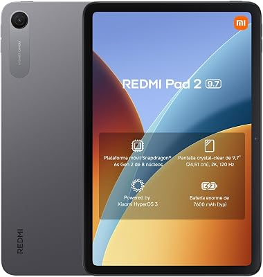 REDMI Pad 2 Tablet de 9,7” 4+64 GB Gris Grafito batería de 7600 mAh