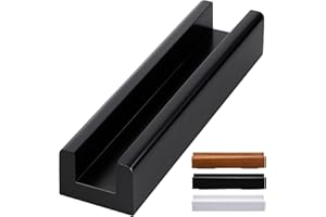 Colingmill Wooden Floor Mirror Stand Anti Slip Base for Full Length Mirrors 9.8 X 2.3 X 1.5 inches Stable Support Holder Bracket with Enlarged Non Slip Pads for Bedroom Living Room Bathroom(Black)