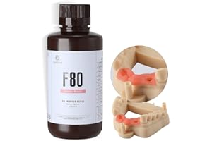 RI RESIONE RESIONE 3D Printer Resin, F80 Elastic Resin 405nm UV-Curing Resin with High Elongation at Break High Resilience Photopolymer Resin for LCD DLP MSLA 3D Printing (Pink, 500g)
