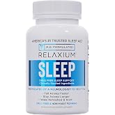Relaxium Sleep Aid for Adults, 5mg Melatonin, Magnesium Glycinate, 30-Day | Non-Habit Forming Dietary Supplement, Drug-Free, Stress Relief