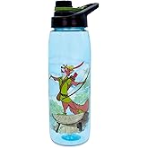 Disney Robin Hood What A Good Day 28-Ounce Water Bottle With Leakproof Lid | BPA-Free Plastic Sports Jug