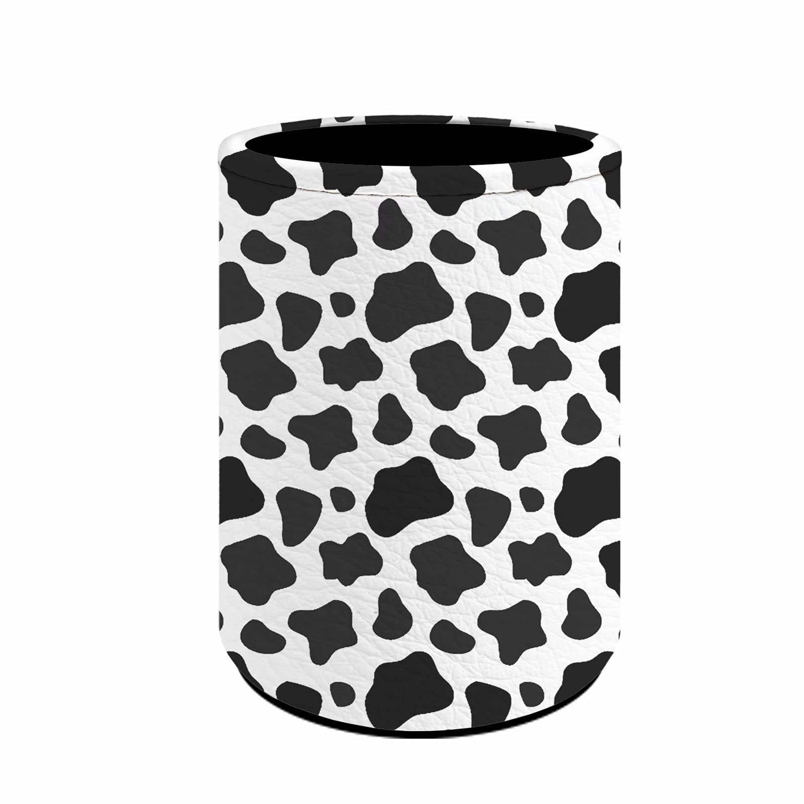 chaqlin Cute Cow Printed Pencil Holders for Desk,Stationery Desk Organizer Office Pen Pot,Kids Children School Stationery Organizer Accessories,Women Makeup Brush Holder