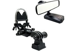 LYCOGEAR Newly Revised M1 M2 Camera Compatible - UBolt Rearview Mirror Stem Mount w/Magnetic Cradle for Escort IX IXc Max360C MKII Max3 Max4 MaxCam Redline EX GT360 Cobra DualPro RAD700i Radar Detectors