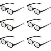 3D Glasses 6-Pack Passive &ndash; Circular Polarized - RealD Cinema Compatible &ndash; Comfortable, Non-Flicker Viewing for 3D TV, Projectors &amp; Home Theater
