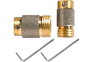 MIANTANG MCBL1 MCBL58 Diamond Grinding Bit 1"&5/8" Brass Core Abrasive Wheel Automatic Water Feeding Stained Glass Grinder Head Making Tool Standard Spare Parts (1Inch, 5/8 Inch)