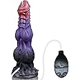 9.6" Monster Dildo Squirting Fantasy Dildo Dragon Horse Dildo with 2 Big Knots, Dog Dildo Knotted Ejaculating Toy with Strong Suction Cup, Big Anal Dildo Silicone Huge Dildo, Adult Toys for Women Men