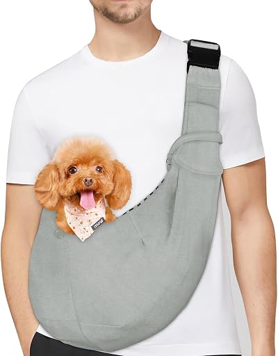 PETLOFT Puppy Sling Dog Sling Cat Sling Adjustable Carrier up to 4.99kg Light