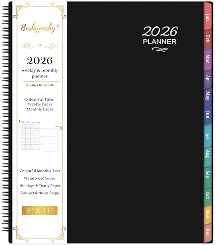 POPRUN Monthly Planner 2026-2027, Pocket Size-4" X 6.25" Hard Cover, 2 Year Pocket Calendar Book For Purse (Jan.2026 - Dec.2027), 100 GSM Thick Paper - Petrol - View #8