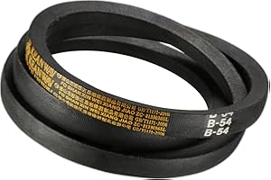 Kozelo B-54 Rubber V-Belts - [54 Inch Pitch Girth] Wrapped B Section Industrial Power Drive Belt for Transmission Use, 5/8 In