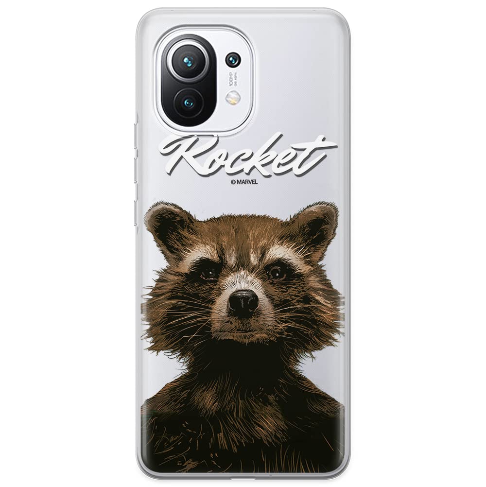 ERT GROUP mobile phone case for Xiaomi 11 original and officially Licensed Marvel pattern Rocket 006 optimally adapted to the shape of the mobile phone, partially transparent — image 1