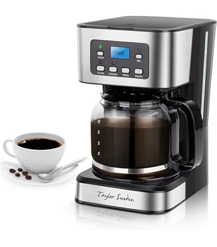Amazon.com: 18 Cup Programmable Coffee Maker Black Stainless Steel: Home &  Kitchen