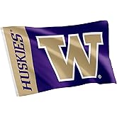 Desert Cactus University of Washington Flag U of W UW Huskies Husky Banners 100% Polyester Indoor Outdoor 3x5 feet Flags (Team Name)