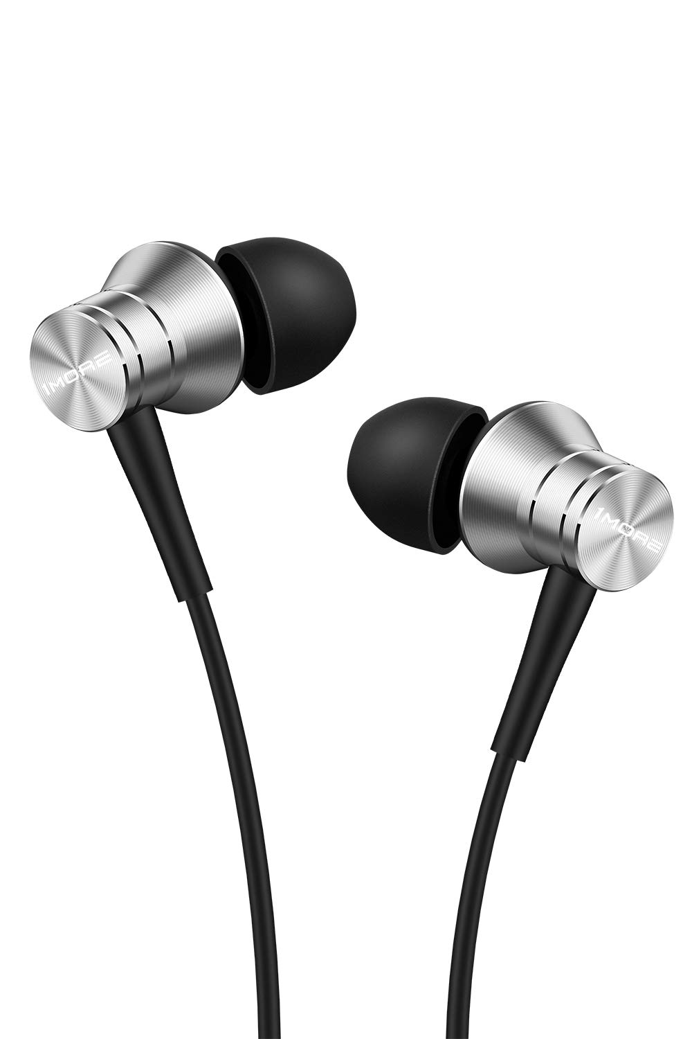 1MORE Piston Fit Wired Earphones, In-Ear Headphones 3.5mm Jack with Microphone and Volume Control, Pure Sound, Noise Isolating, for Phones, PC and Tablet, Silver