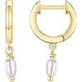 PAVOI 14K Gold Plated S925 Sterling Silver Post BOHO Drop Lightweight/Dangle Huggie Earrings for Women |Bohemian Dainty Earri