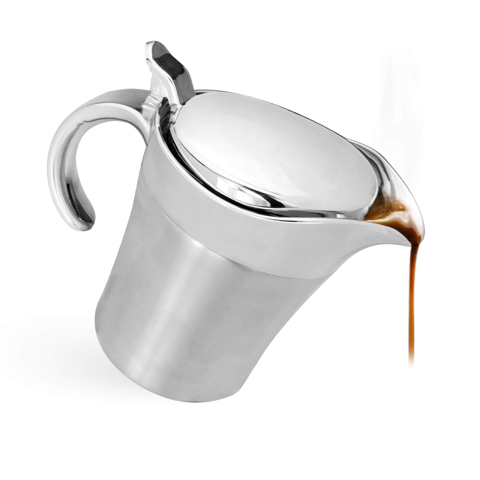 Stainless Steel Gravy Boat - 500ml | Insulated Custard & Cream Server | Thermal Gravy Jug | Milk Jug With Lid | M&W
