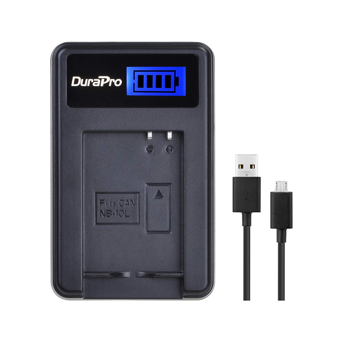 DuraPro Rapid LCD USB Charger Replacement for Canon NB-10L; PowerShot G15, G16, G1X, G3X, SX40 HS, SX40HS, SX50 HS, SX60 HS Digital Cameras