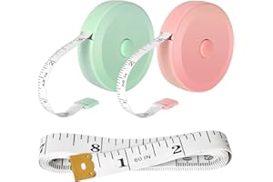3 Pack Tape Measure Body,60 Inch/1.5M Dual Sided Retractable Soft Measuring Tape for Body Fabric Sewing Tailor Cloth Home Cra