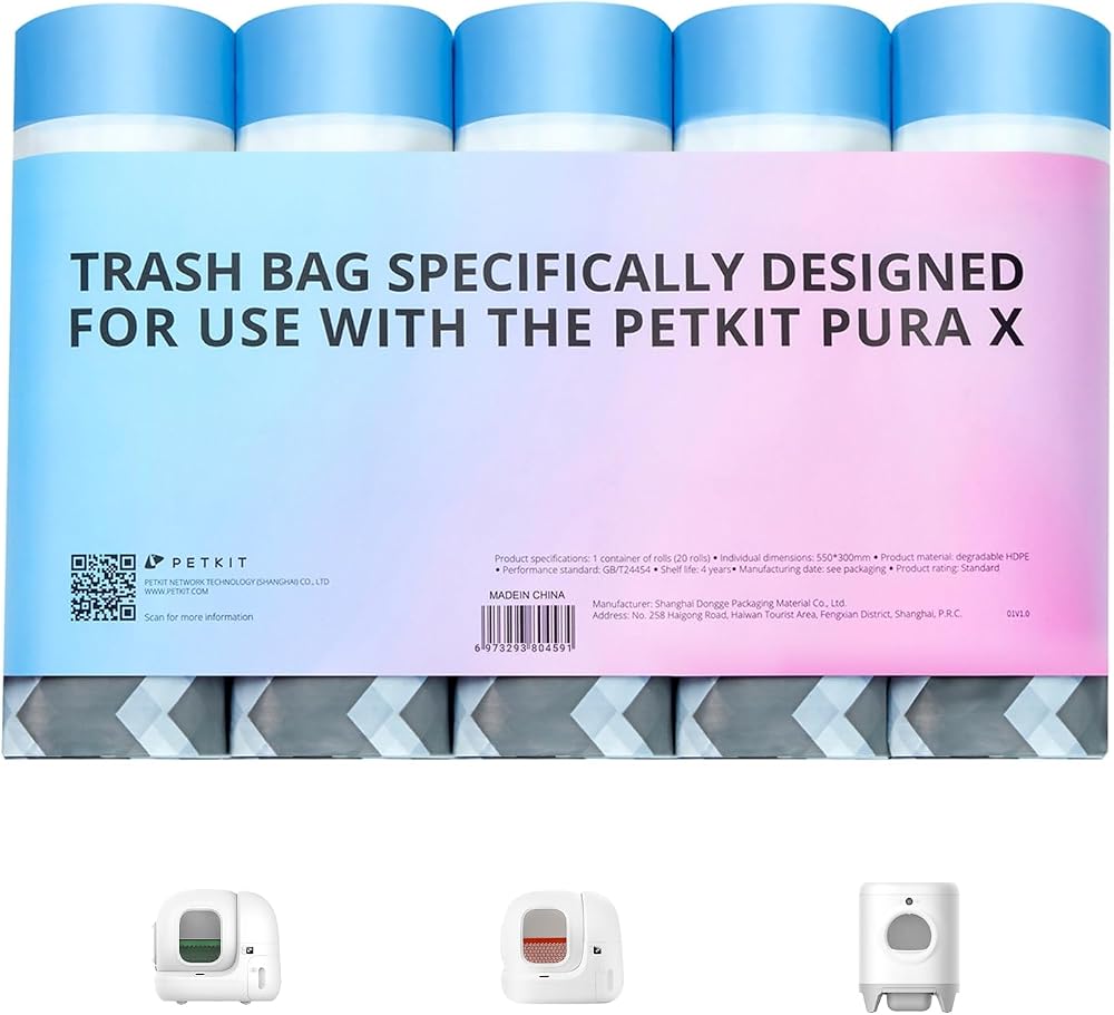 PETKIT Replaced Cat Litter Tray Liners 100 pcs 55x30cm for PURA X MAX