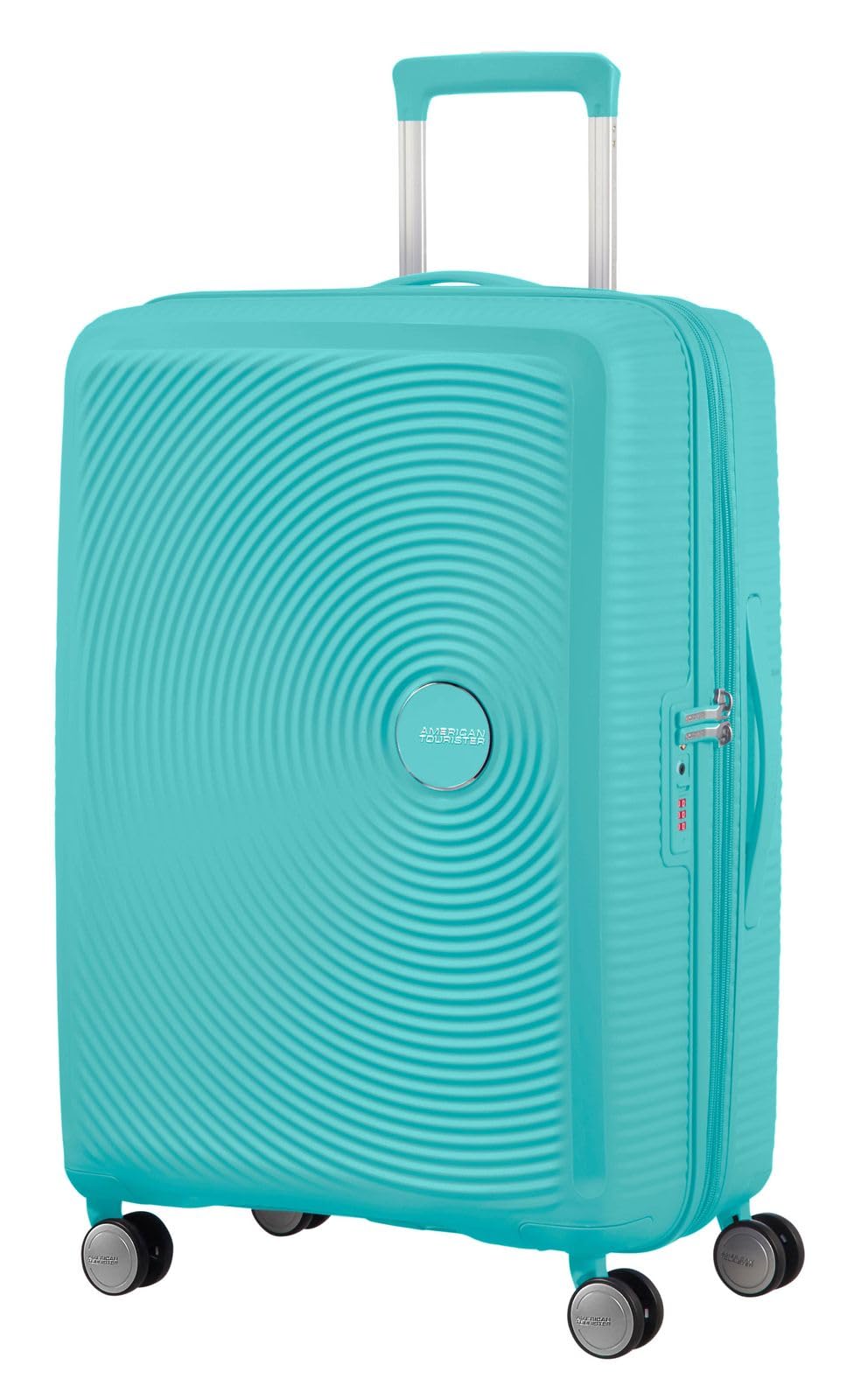 American Tourister Soundbox - Spinner M Erweiterbar Koffer, 67 cm, 71.5/81 L, Blau (Poolside Blue) 2
