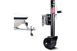 FZZD 2000lbs Trailer Jack with Wheel, Heavy Duty Swivel Boat Trailer Jack, 12" Lift, for RV Boat