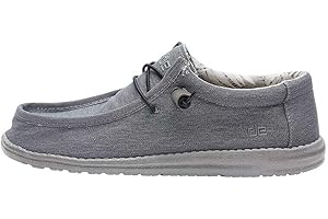 Hey Dude Men's Wally Stretch | Men's Loafers | Men's Slip On Shoes | Comfortable & Light-Weight