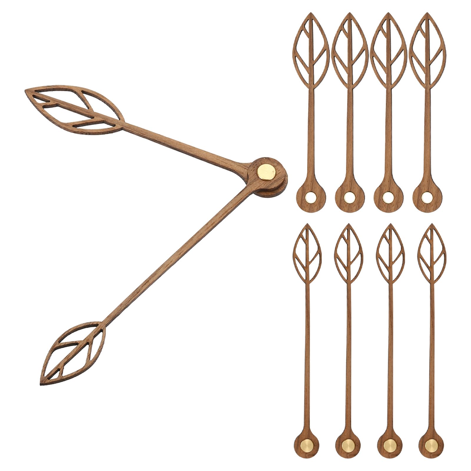 PATIKIL Replacement Clock Hands Kit, 5 Set Wooden Clock Mechanism Movement Wall Clock Hands Parts Replacement for 12 Inch Wall Clock Repair DIY Home Art Decor, J1