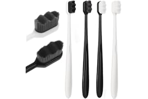 WLLHYF 4 Pieces Extra Soft Toothbrush Bristles, Micro Nano Toothbrushes for Adults, Manual Toothbrushes with 10000 Bristles f
