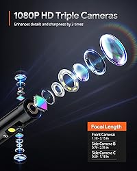 DEPSTECH Triple Lens Borescope, 5" IPS Screen