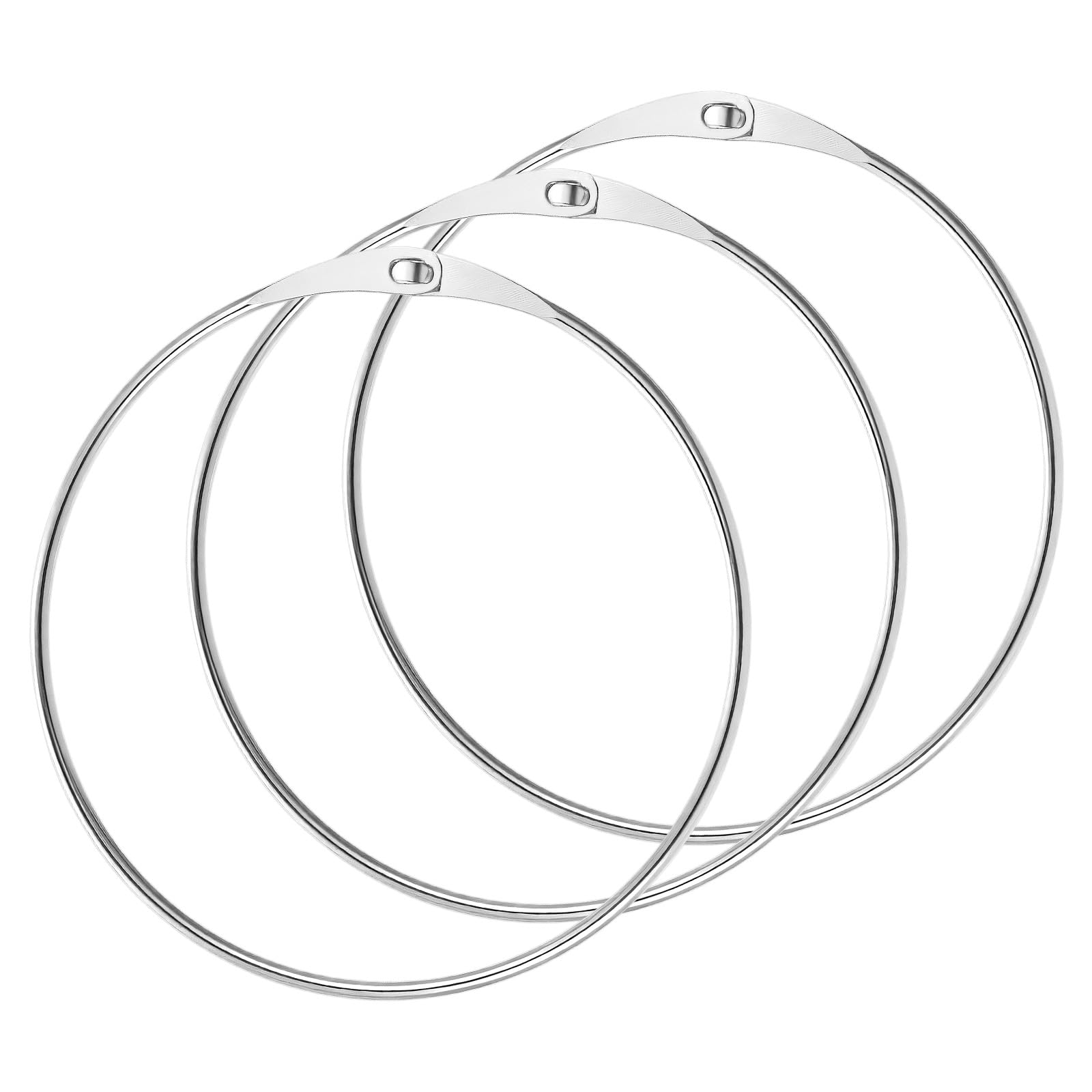 Photo 1 of 3 Pack 6 Inch Loose Leaf Binder Rings Extra Large Metal Plated Steel Iron Wrench Organizer Locking Carabiner Metal Rings for Index Cards Bib Key DIY Craft Supplies