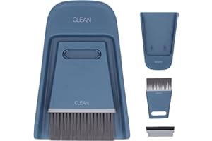 Compact Desk Cleaning Kit - Durable Mini Broom & Dustpan Set for Office, Crafts & Car Interiors