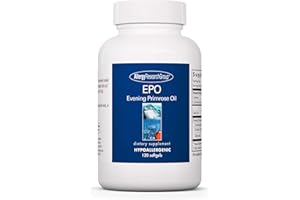 Allergy Research Group EPO - Evening Primrose Oil for Men & Women, for Dry Eyes, Omega-6, GLA Gamma-Linolenic Acid, 500mg Supplement - 120 Count