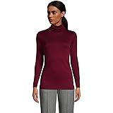 Lands' End Women's Supima Cotton Long Sleeve Turtleneck