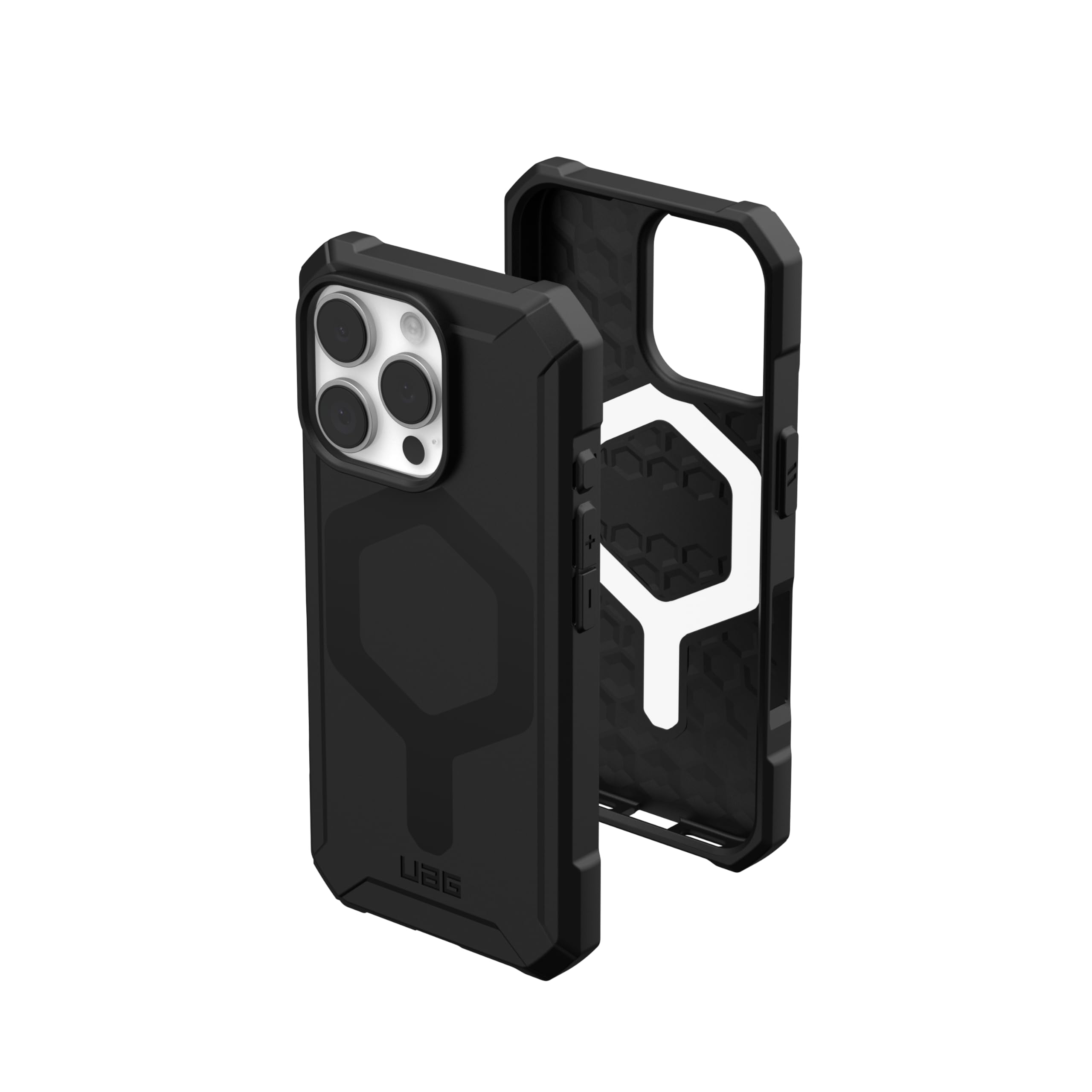 URBAN ARMOR GEAR UAG Designed for iPhone 16 Pro Case 6.3" Essential Armor - Compatible with MagSafe Charging Rugged Slim Sleek Shockproof Anti-Slip Military Grade Protective Cover, Black