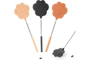 Extendable Fly Swatter, Durable Stainless Steel and Plastic, Adjustable Handle, Non-Toxic, Safe for Indoor and Outdoor Use, L