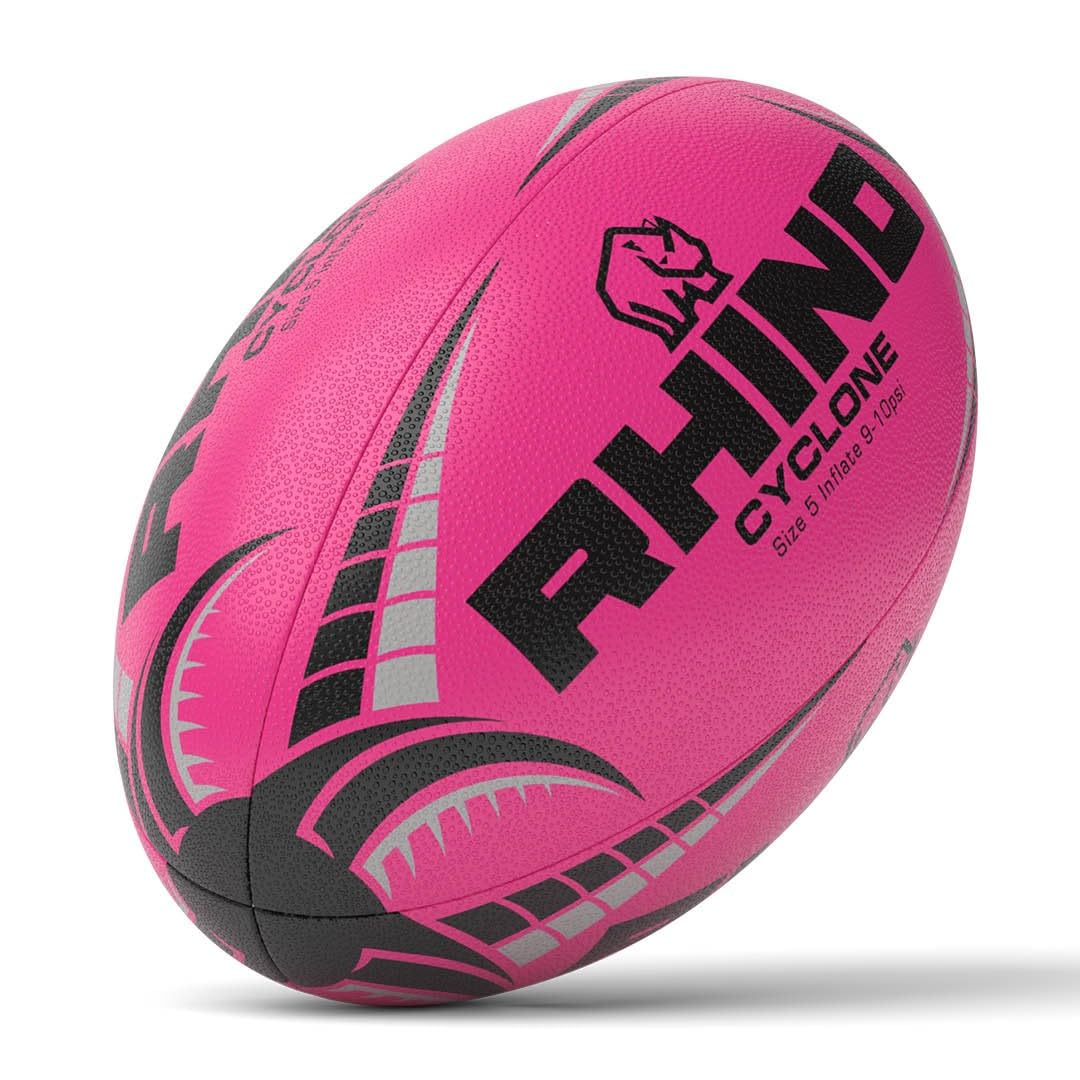 Rhino Cyclone Rugby Ball Hot Pink (5)